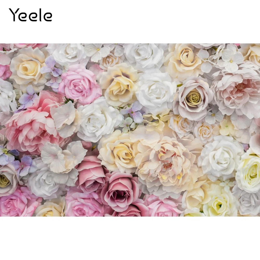 Фон для фотосъемки Yeele с изображением свежих цветов роз ярких цветов|Фон