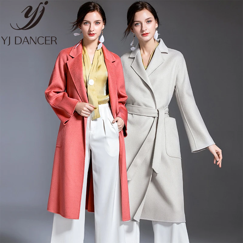 Женское кашемировое пальто длинное модель ZZZ017 на осень и зиму 2019|Женские пальто| |