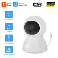 tuya smartlife video baby monitor camera 1080p hd night vision 360%c2%b0 ptz remote 2 way audio vox lullaby record support sd card