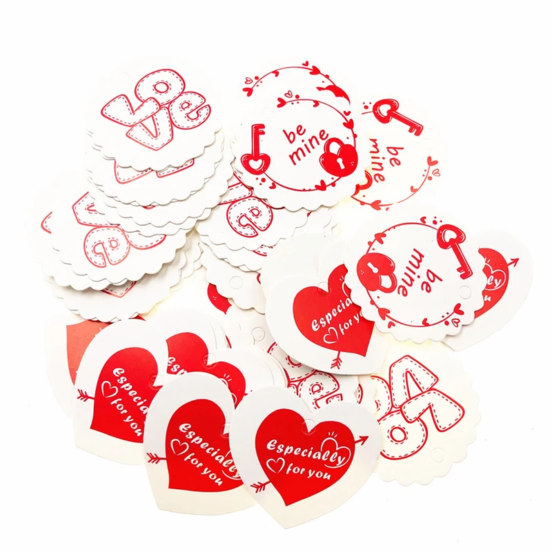 Этикетки для упаковки подарков на день Святого Валентина упаковка выпечки