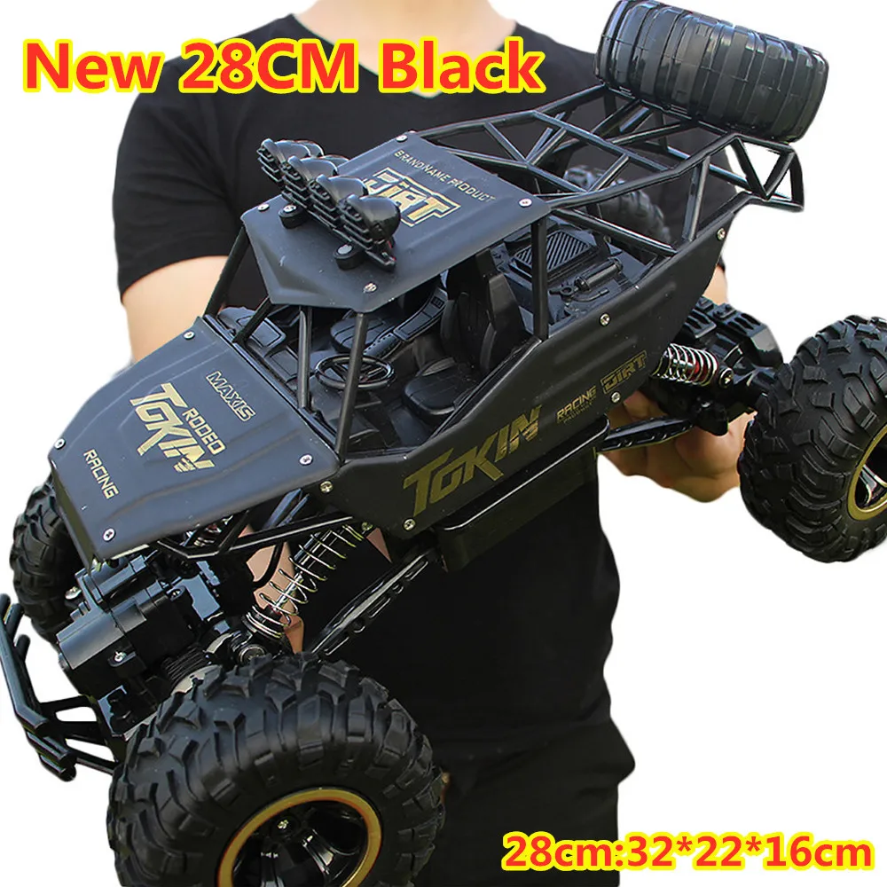 New 28CM Black Carhigh speed Truck внедорожный грузовик детские игрушки 1:12 4WD RC автомобиль обновленная версия 2,4G Радио пульт дистанционного управления игрушечный автомобиль - Цвет: New 28CM Black