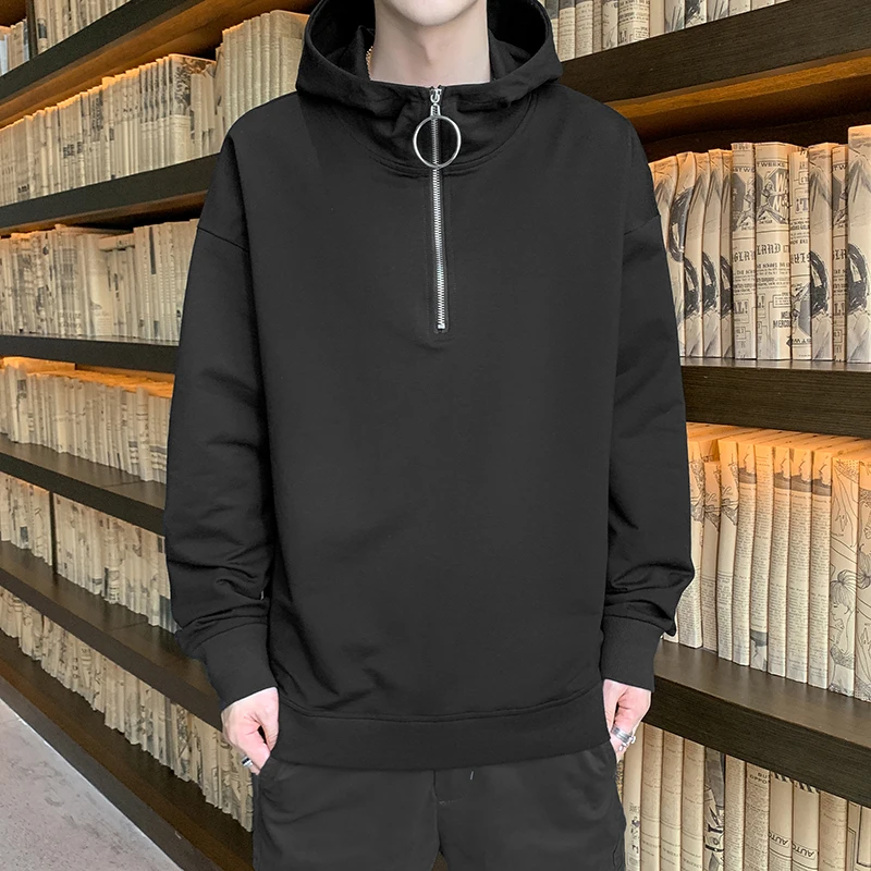 

2021 Spring Autumn Zip Up Hoodie Men Streetwear Harajuku Pullover Sweatshirts Men Cotton Hoody Tops Plus Size 8XL