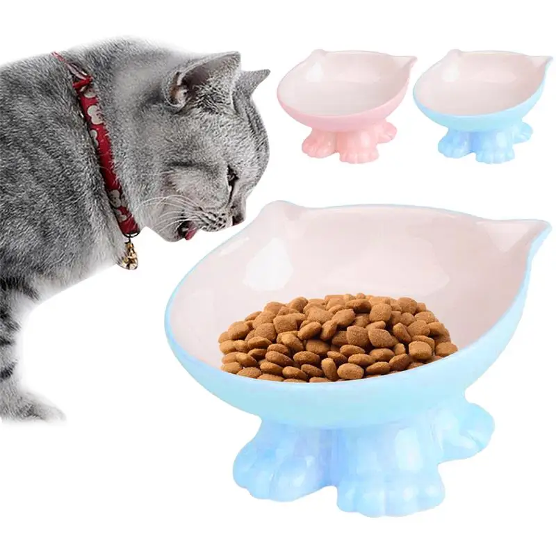

Ceramic Tilting Neck Protection Pet Bowls Dog Food Pet Drinking Dish Feeder Cat Puppy Feeding Supplies Small Dog Accessories