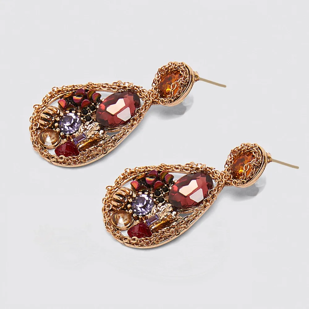 Женские Кружевные серьги подвески ZA вечерние с искусственным жемчугом в стиле