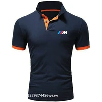 new motorcycle mens polo shirt summer short sleeve for bmw power tshirts high quality sports jerseys top tees turn down collar