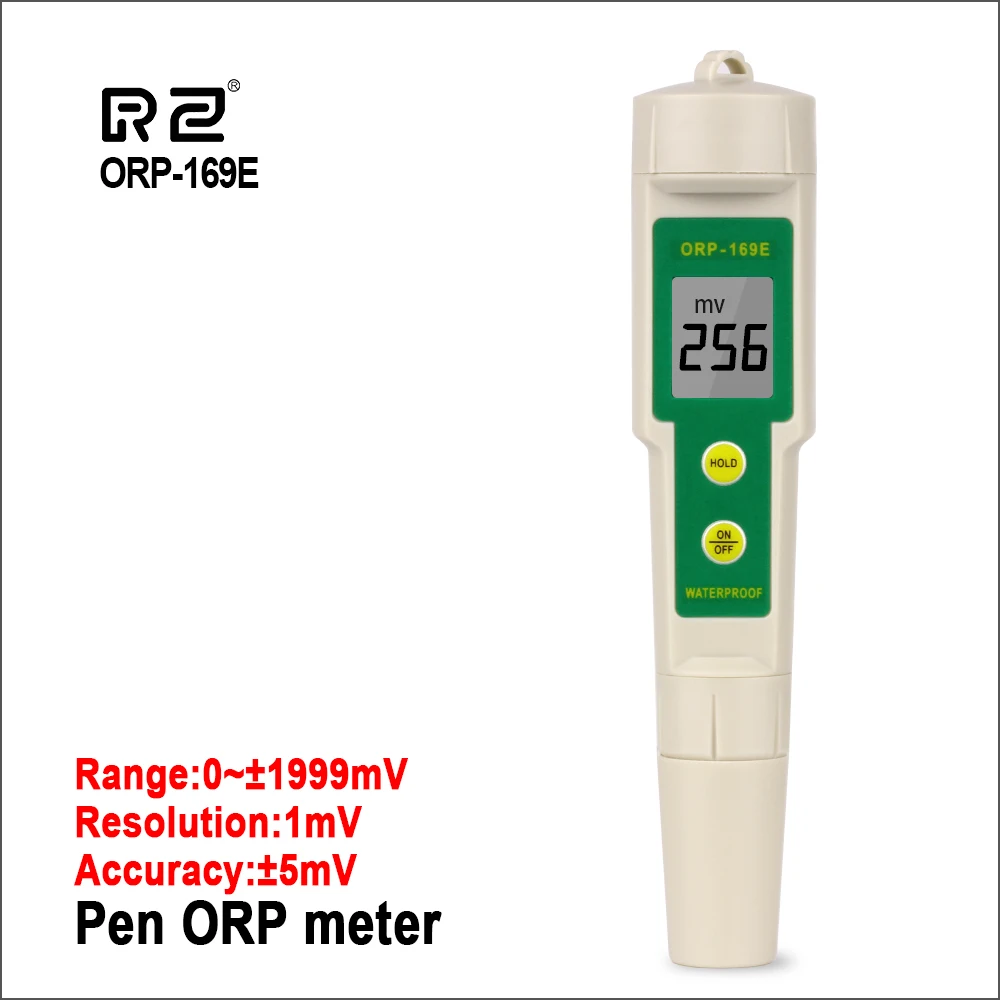 Rz-medidor de Qualidade da Água Orp Redox Digital à Prova Dágua Portátil Orp Redox 169e 0+ 1999mv Medidores de PH