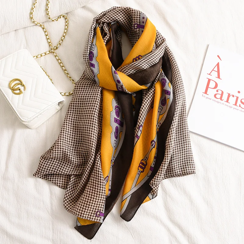 Женский шарф модный хлопковый с леопардовым принтом новые зимние шарфы для