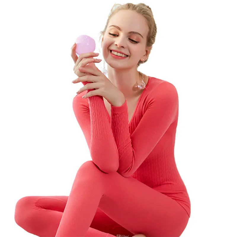 Комплект термобелья для женщин зимние длинные кальсоны женское нижнее белье