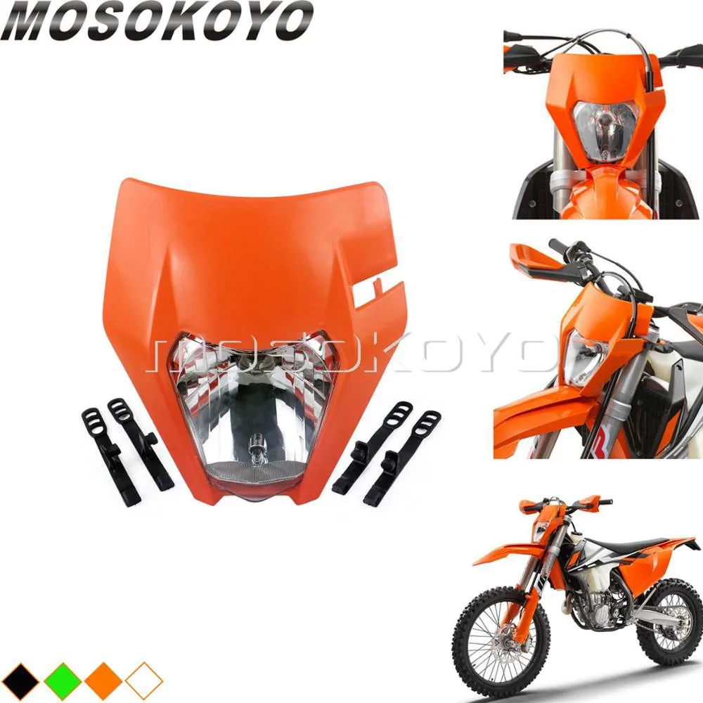 Оранжевый двойной Спорт Фары для мотокросса Dirt Bike головного света мотоциклов отл