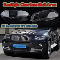 car headlight clear lens shell cover replacement headlamp shade fit for bmw x5 e70 2007 2013 lampshade external accessories