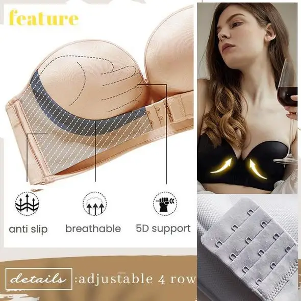 

Strapless Front Buckle Lift Bra Women Invisible Bras Front Closure Sexy Push Up Bra Underwear Lingerie Dropshipping