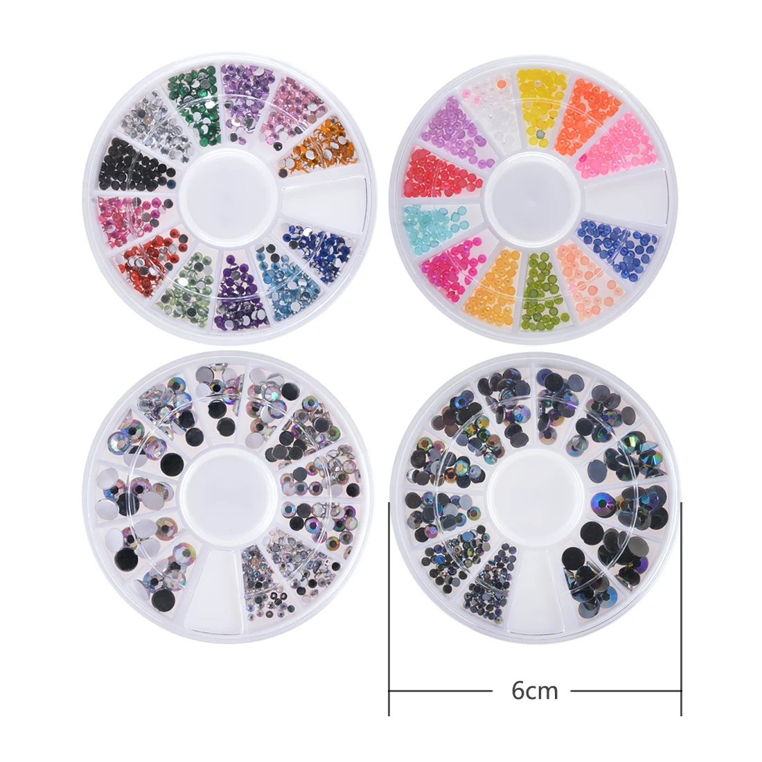 Biutee 12pcs Pro Nail Art Set Kit 4 wheels Multicolor bright nails wooden decoration Nail Art brushes pointed punches Kit tools