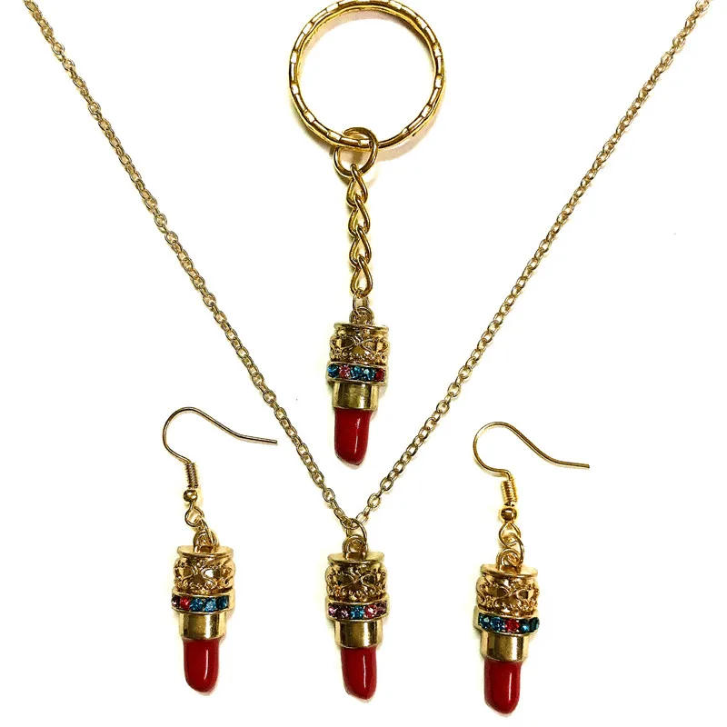 Женский ювелирный комплект из колье и серёг с эмалью | Украшения аксессуары