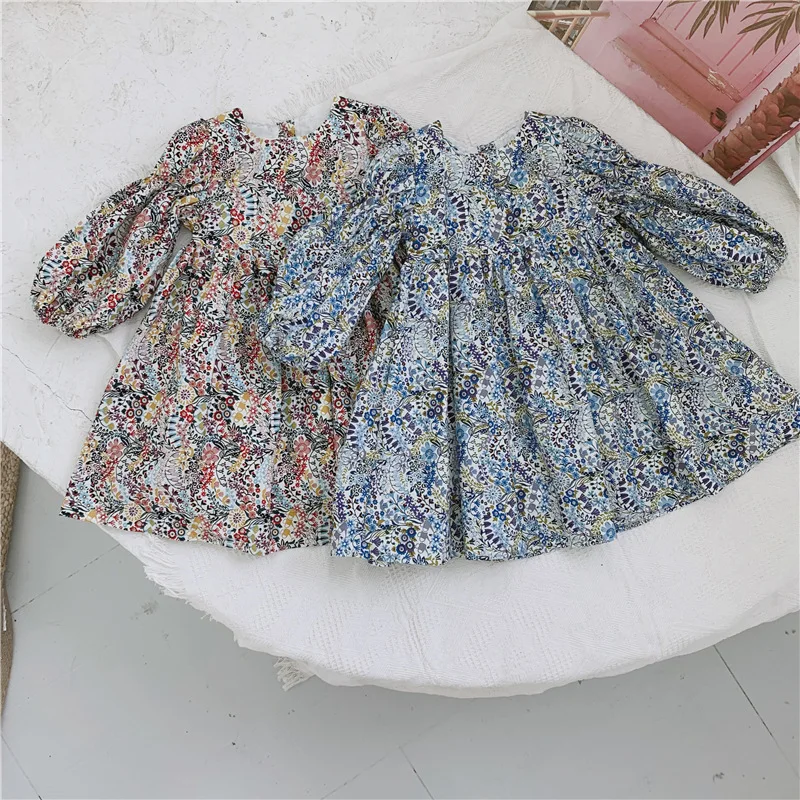 

Kids Dresses For Girls Casual Floral Princess Baby Girl Clothes Autumn Long Sleeve Dress Kids Clothes D1375