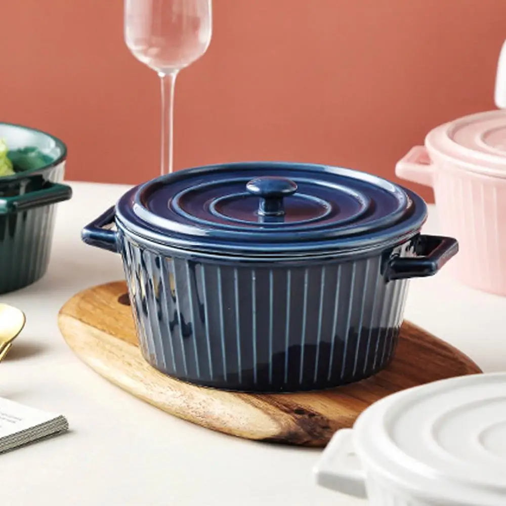 Красочная Бытовая Керамическая большая миска для лапши быстрого приготовления с