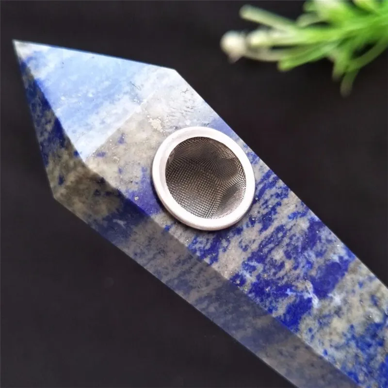 Натуральный кристалл Лазурит Камень трубка курительная палочка Исцеление | Дом и