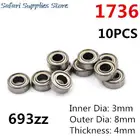 10 шт.лот шарикоподшипники из углеродистой стали, шарикоподшипники, роликовые колеса для скутеров, роликовых коньков, скутеров, скейтбордов, колесные подшипники