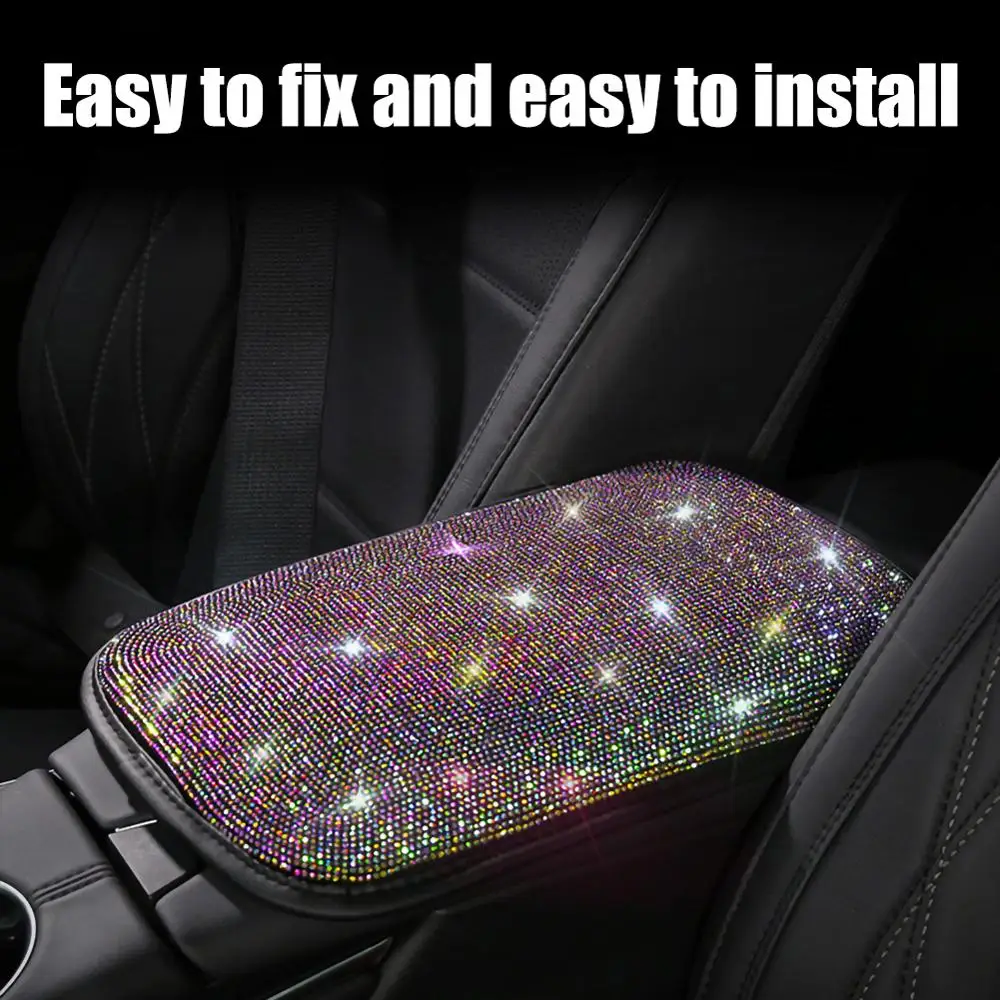 Универсальный чехол для центральной консоли автомобиля с кристаллами и