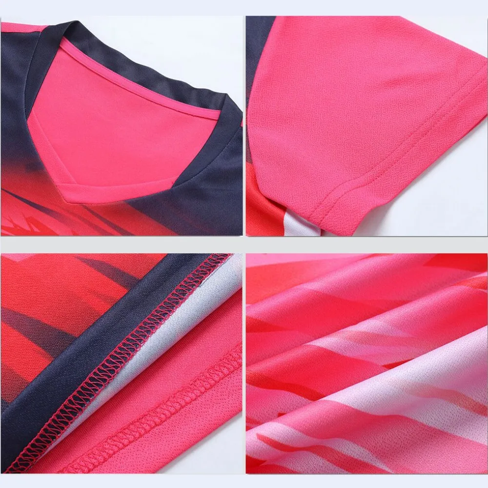 2021 New Women's Tennis T Shirts , Female Quick Dry Badminton Kit , Girl Sportwear Clothes Yellow Table Jerseys , Running Shirt