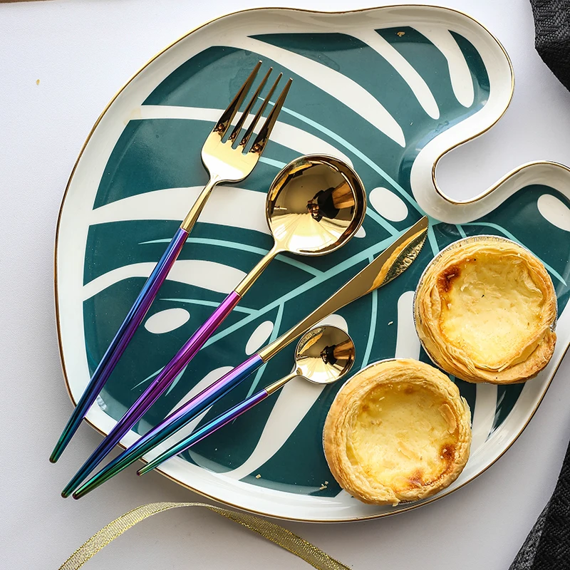 Португалия набор столовых приборов из нержавеющей стали Кухня Многоразовые