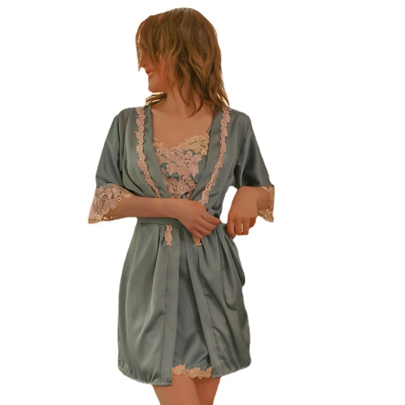 085 Female Satin Ice Slik Nightgown Lady Sexy Night Dress Women Nighties Sleeveless Sleepwear Nightwear Bridesmaid Dress