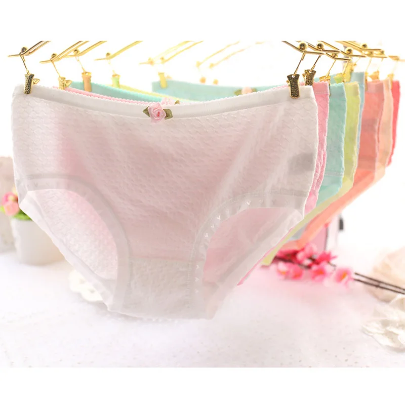 Трусы из бамбукового волокна для молодых девушек 6 шт./лот хлопковые трусики