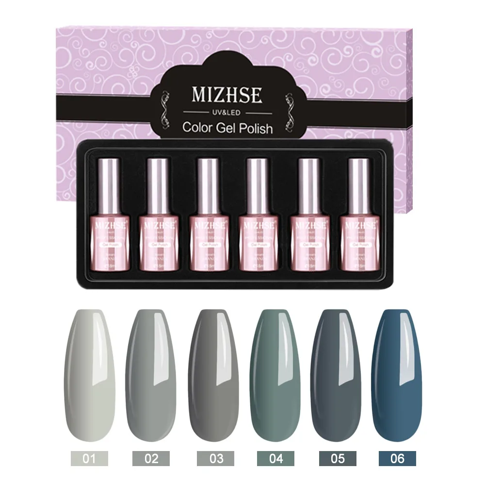 P08 MIZHSE, 18 мл, Гель-лак, Гель-лак, УФ-гель, светодиодный, лампа, Гель-лак, дизайн ногтей, 6 шт. в наборе, горячая Распродажа, лак, смола, цвет, грунтовка - Цвет: P08