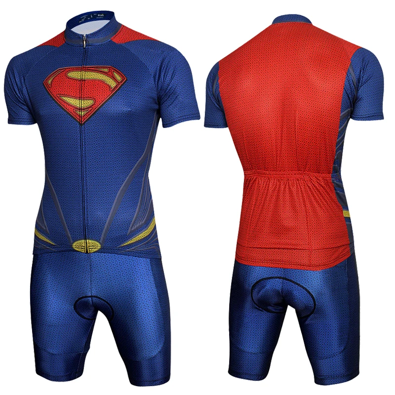 Комплект одежды для велоспорта Мстители Marvel Superhero Superman Супермен Pro | Спорт и
