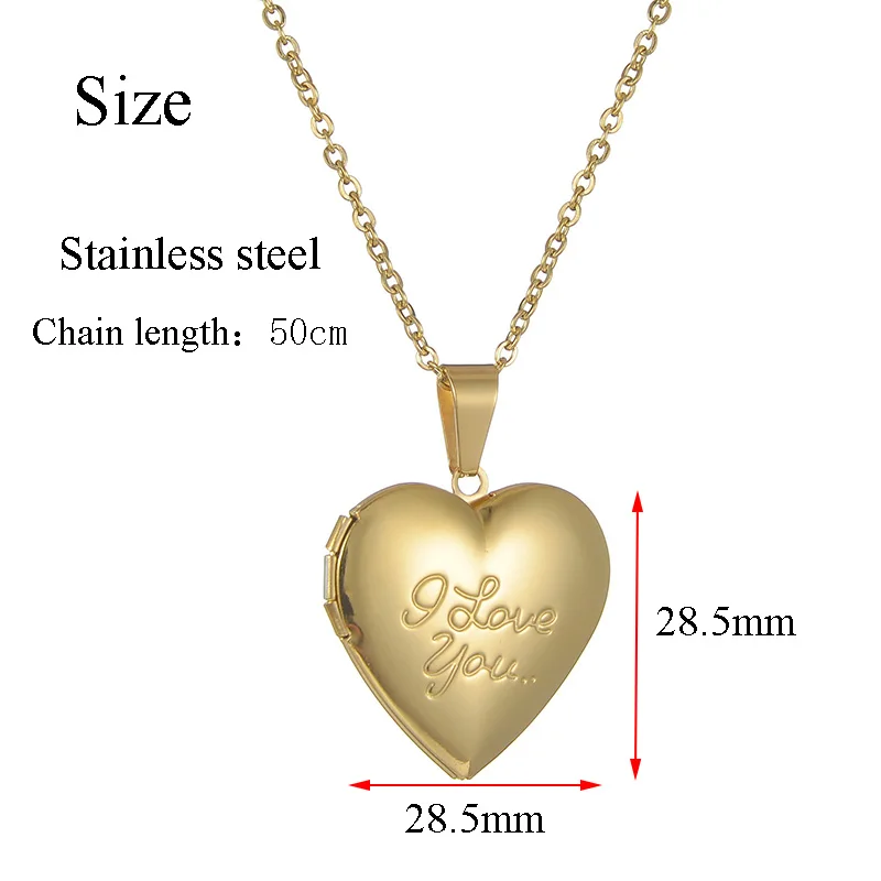 Дропшиппинг ожерелья с кулоном в форме сердца из нержавеющей стали для женщин