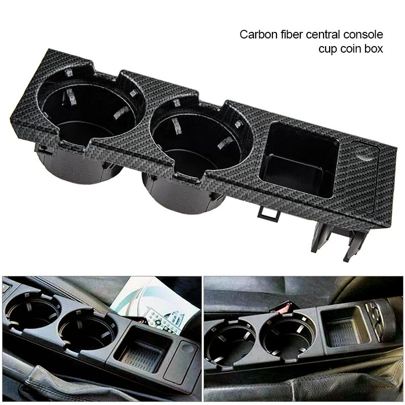 Автомобильная центральная консоль из углеродного волокна держатель для монет