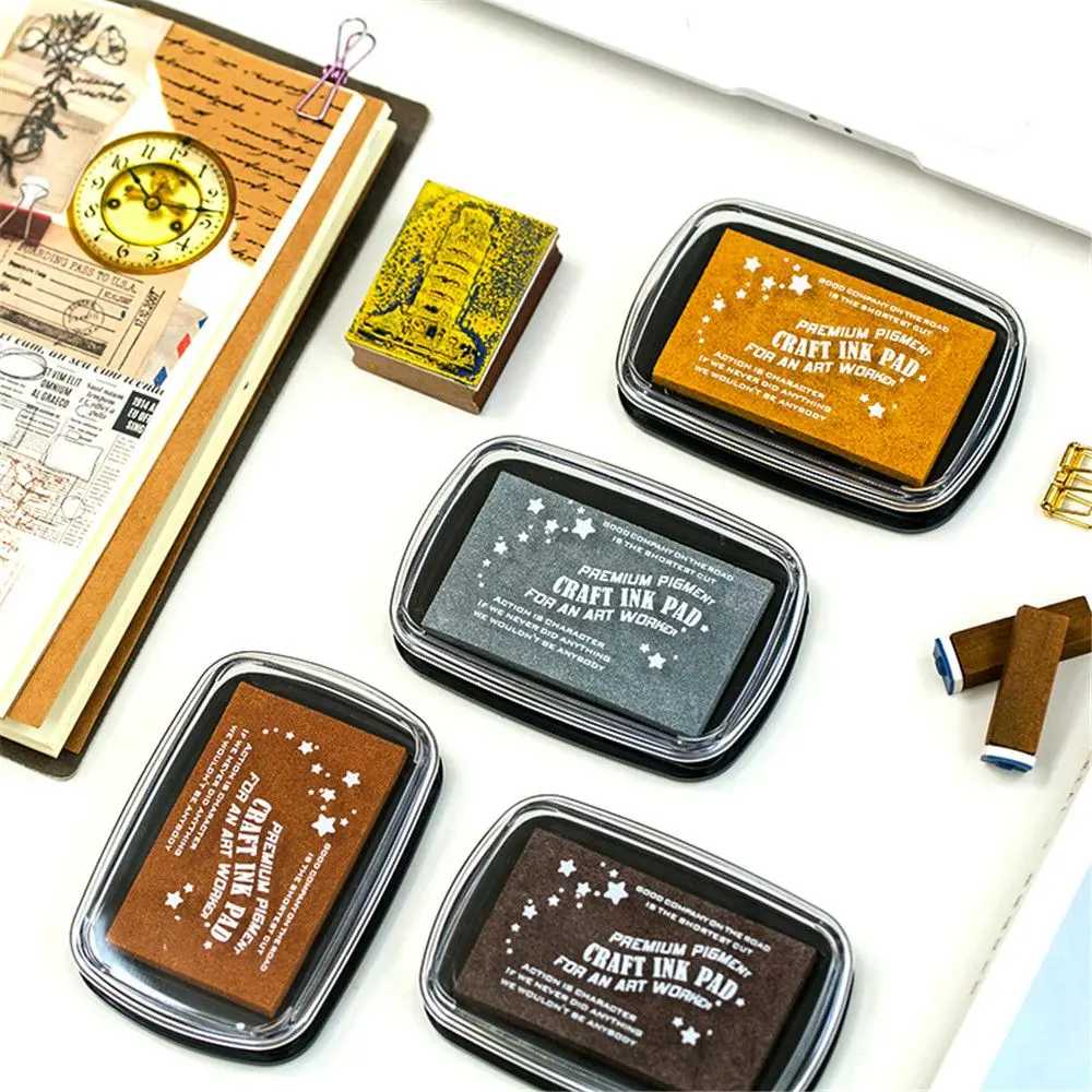 1 шт. чистый цвет Прямоугольная чернильная накладка винтажная металлическая