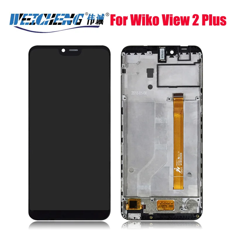 ЖК-экран с сенсором тактильная Рамка для монтажа Wiko View 2 Plus 720*1512 5 93 дюймов |
