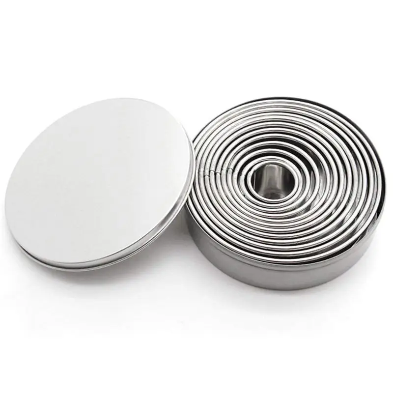 12 шт. кусачки для печенья из нержавеющей стали фрезы круглые Кондитерские