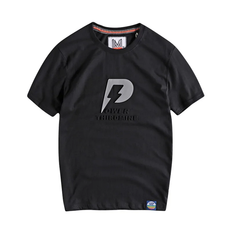 

Personalized lightning pattern summer new trendy European and American men's round neck short-sleeved T-shirt