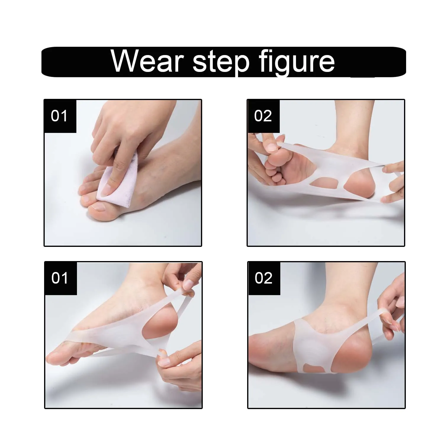 60 Pair O/X-Type Protector Unisex Orthopedic Gel Pads Arch Support Insoles Foot Care  Pedicure Tools  Prevent Plantar Fasciitis enlarge