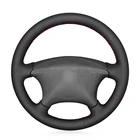 Рука сшитый черный PU Искусственная кожа Чехол рулевого колеса автомобиля для Citroen Xsara Picasso 2003-2010 Peugeot партнер 2003-2008