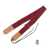guitar strap soft cotton leather ends 1 5 inch wide padded soft leather strap for acoustic electric and bass guitars