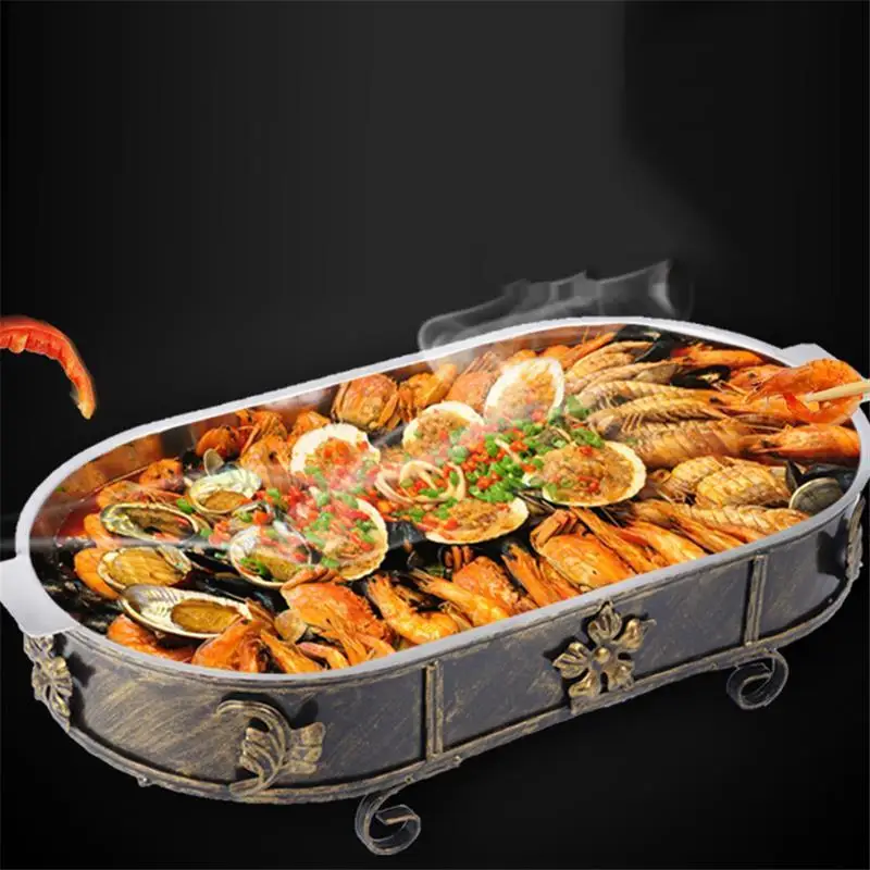 Гриль для барбекю на открытом воздухе уголь из углеродного угля гриль рыбы