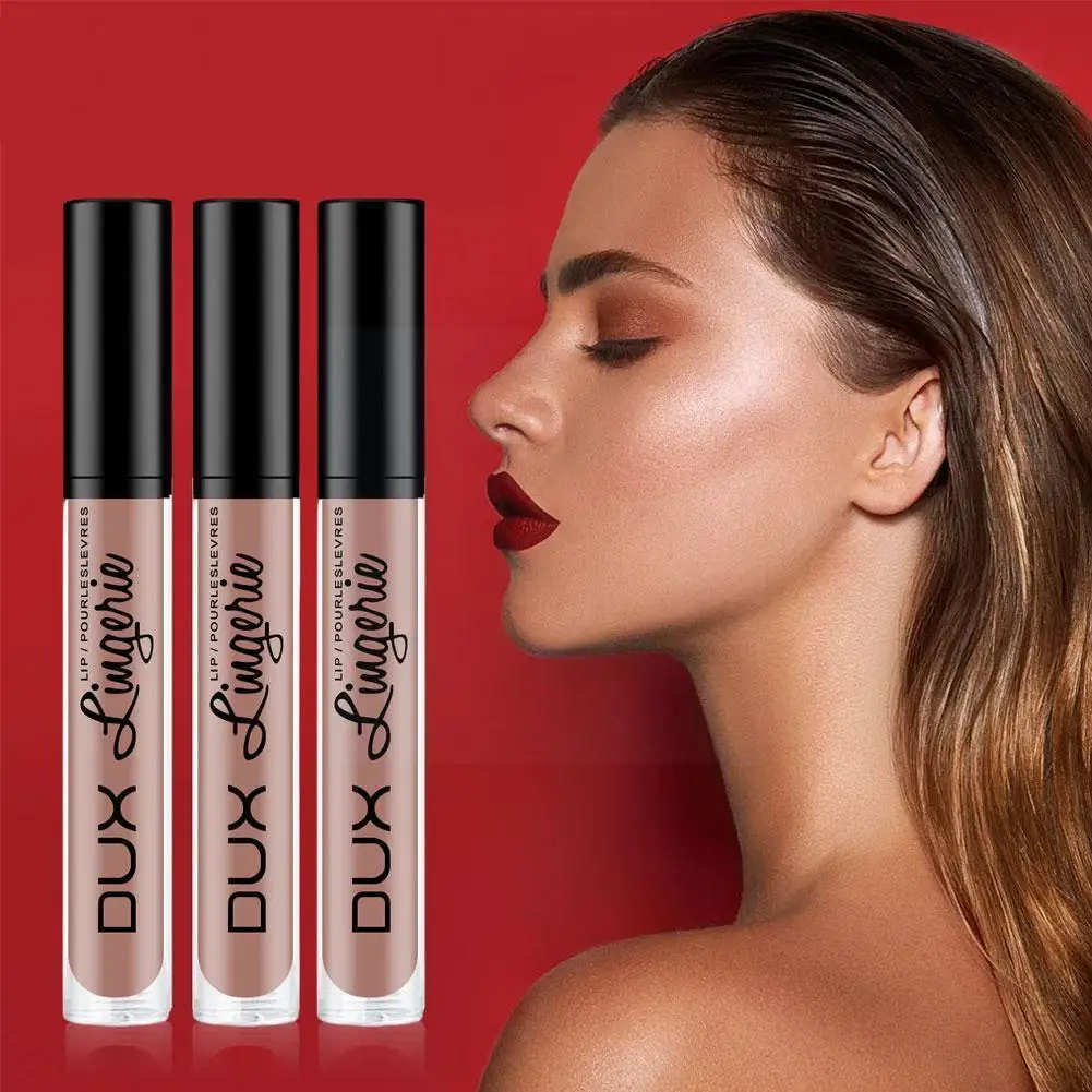 

Бархатная матовая водостойкая стойкая антипригарная глазурованная губная помада выцветает цвет губ Макияж телесный блеск красота телесны...