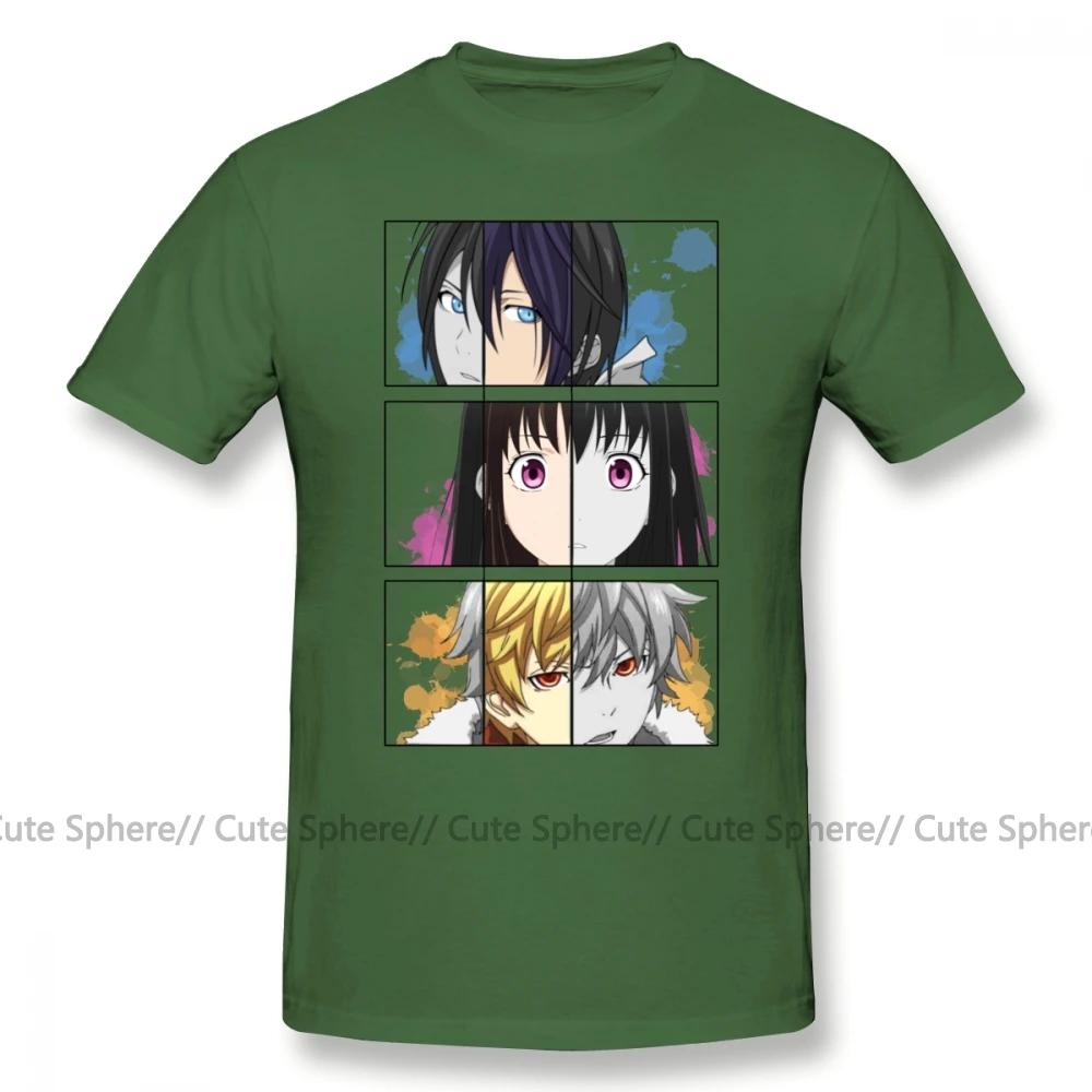 Футболка Noragami, футболка норагами, принт, 100 хлопок, Мужская футболка, 6xl, короткий рукав, милая Пляжная футболка - Цвет: Army Green