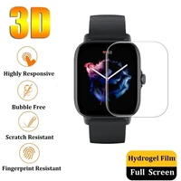 4pcslots protective films film for amazfit gts 3 screen protector clear transparent soft full cover no bubbles new hot