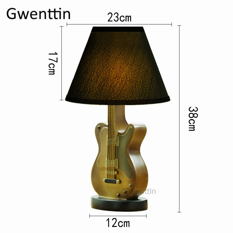 Мультяшные гитарные настольные лампы современная светодиодная подставка