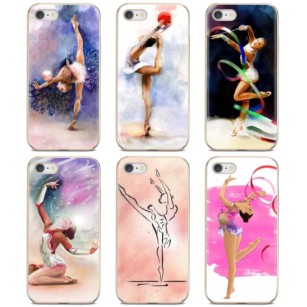 Гимнастический масляный рисунок тонкий силиконовый мягкий ТПУ чехол для