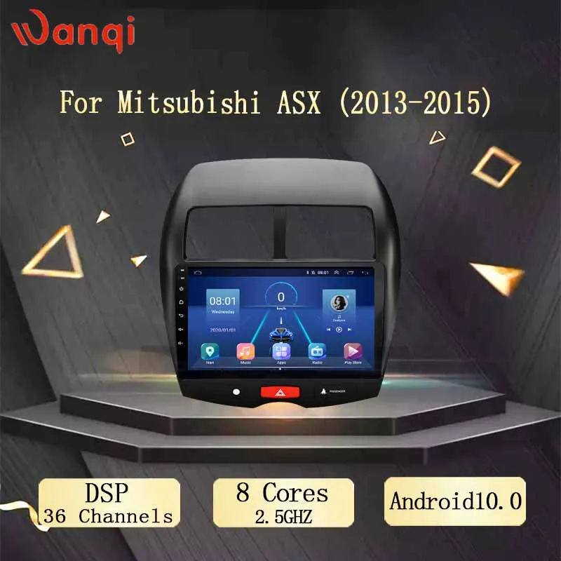 Wanqi 10 1 дюймов 0 для Mitsubishi ASX (2013 2015) Автомобильный DVD DSP AHD GPS навигатор Радио Аудио