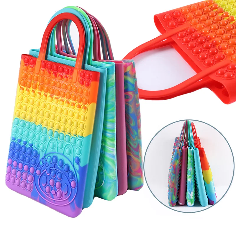 

Кавайная модная силиконовая Аниме Сумка для хранения канцелярских принадлежностей пузырьковая Радуга женская сумка Spotify Премиум игрушка-а...