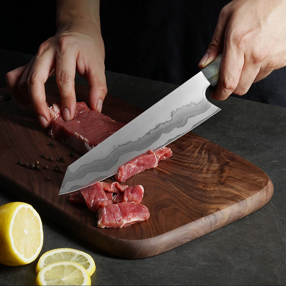 Новый 67 слоев VG10 дамасский кухонный нож шеф повара японский Santoku с эргономичной