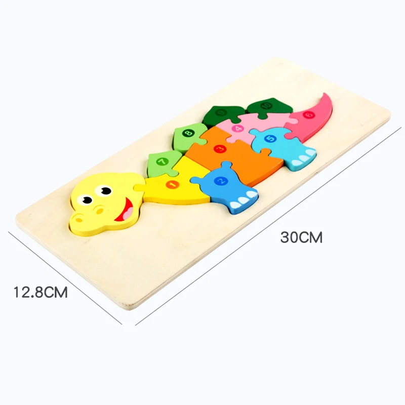 

4pcs/set Montessori Educational Toys Wooden 3d Animal Puzzle Building Block Busy Board Preschool Educational Kids Matching Toys