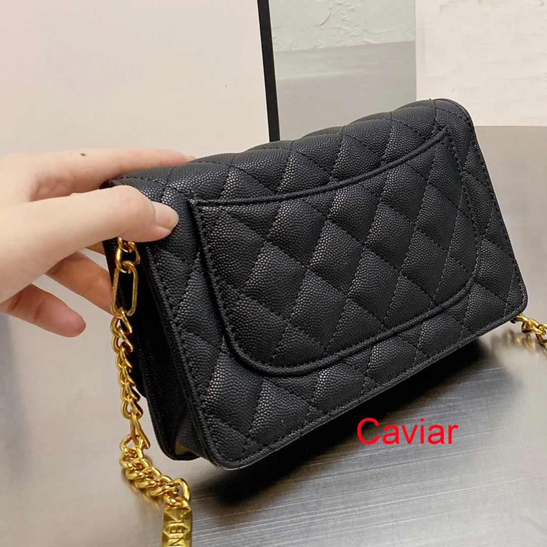 Роскошная Брендовая женская сумка на цепочке с диагональным плечевым ремнем