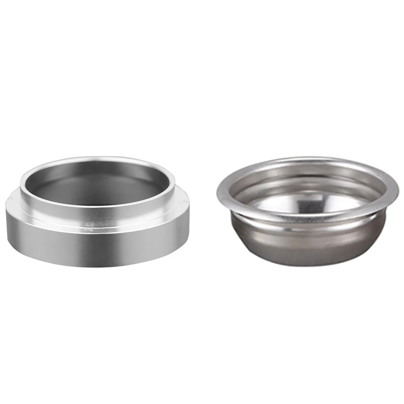 

1 шт. 58 мм умное Дозирующее кольцо из нержавеющей стали и 1 шт. 58 мм многоразовый фильтр корзина фильтры Корзина Фильтр без дна