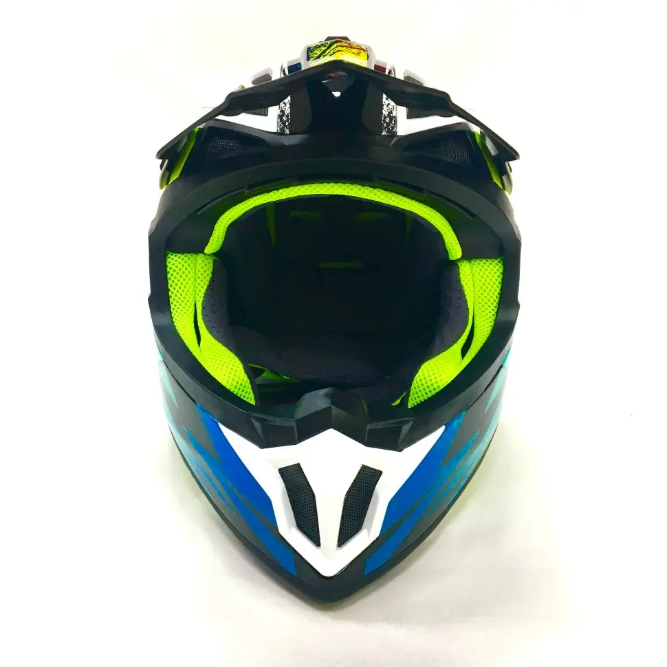 Мотошлем FS-610 Fiber WYLS (Glossy black green XL) | Автомобили и мотоциклы
